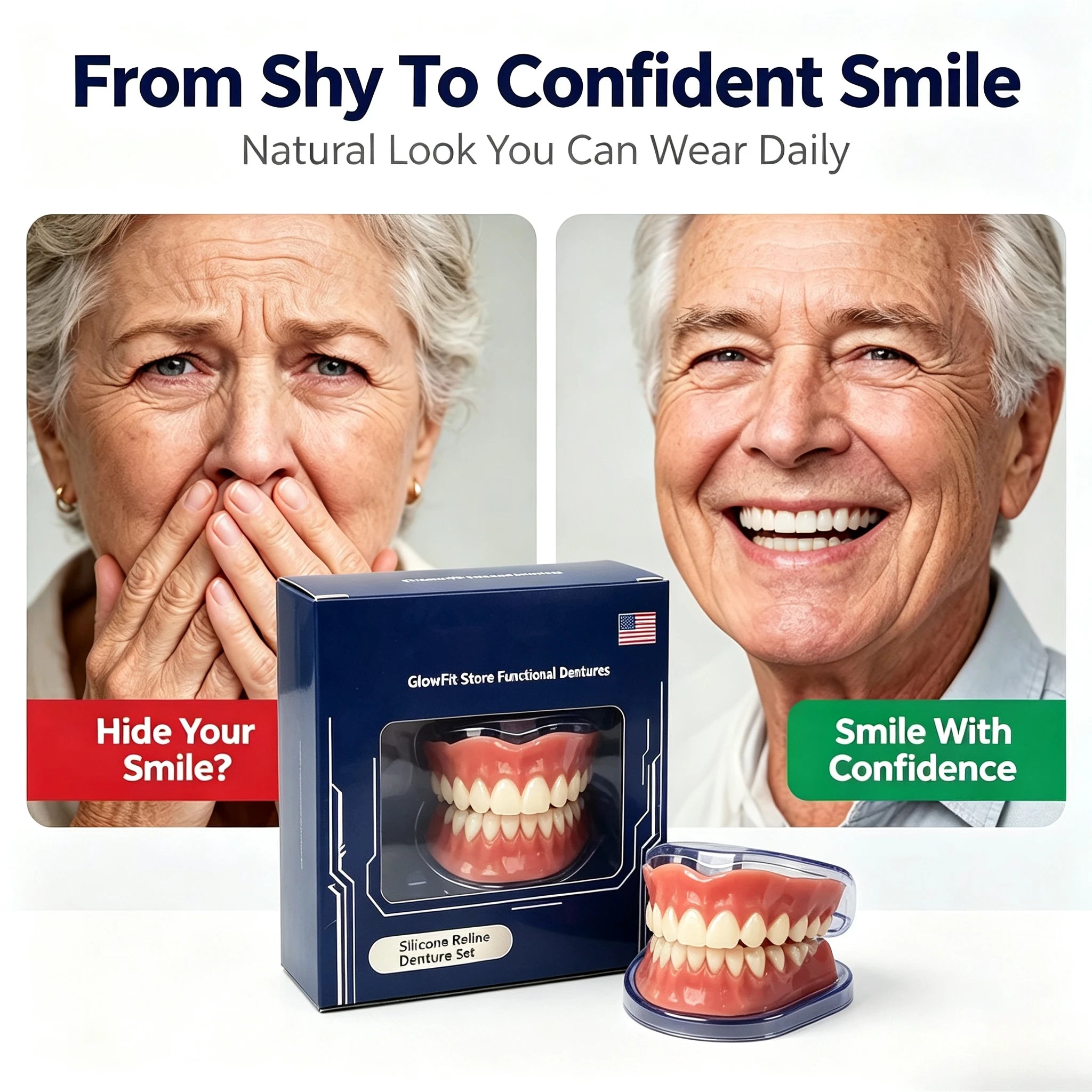 Instant Smile Cosmetic Dentures for Full Mouth - 4