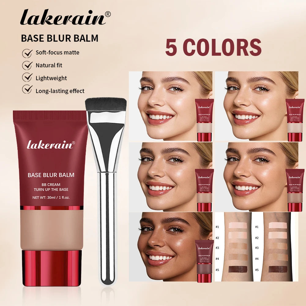 Blur Base Balm with Applicator Brush for Smooth Matte Finish - 7
