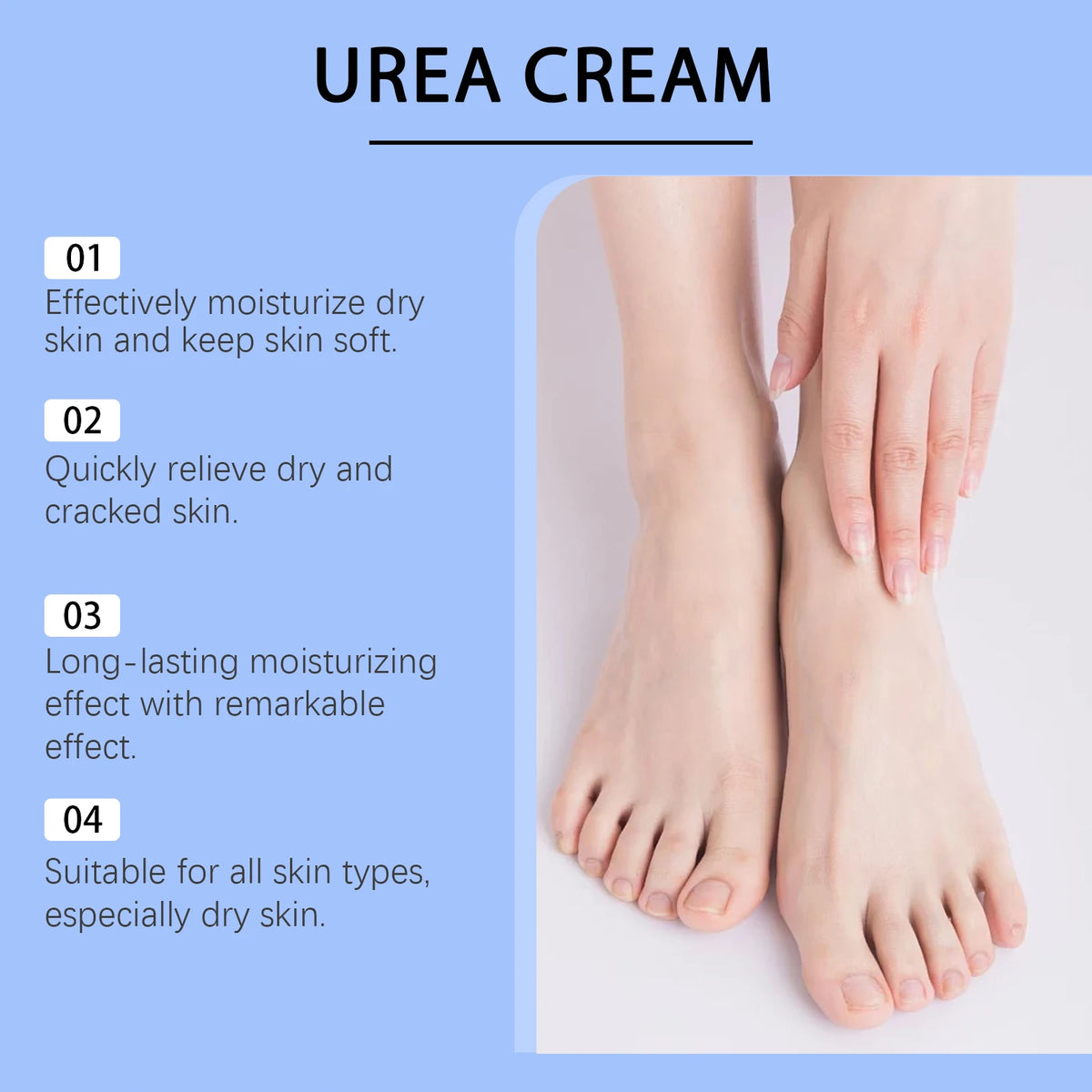 60% Urea Moisturizing Cream for Cracked Heels and Dry Skin