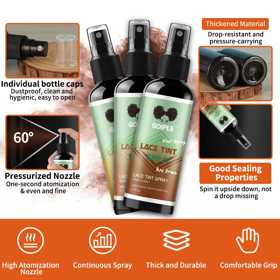 Goiple Lace Wig Installation Kit Adhesive Tint Spray and Edge Control