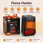 Portable Electric Space Heater with Flame Effect