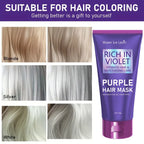 Purple Hair Mask Keratin Deep Conditioning Treatment for Damaged Hair