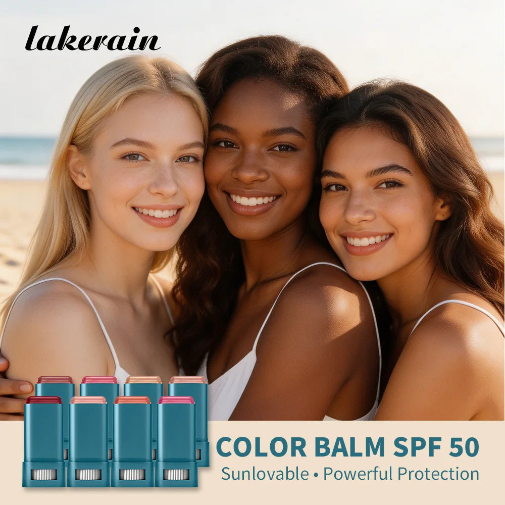SPF 50 Tinted Sunscreen Blush Stick for Cheeks and Lips - 4