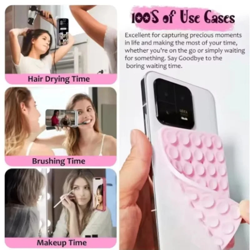 Silicone Suction Cup Phone Mount for Hands-Free Selfies & Videos