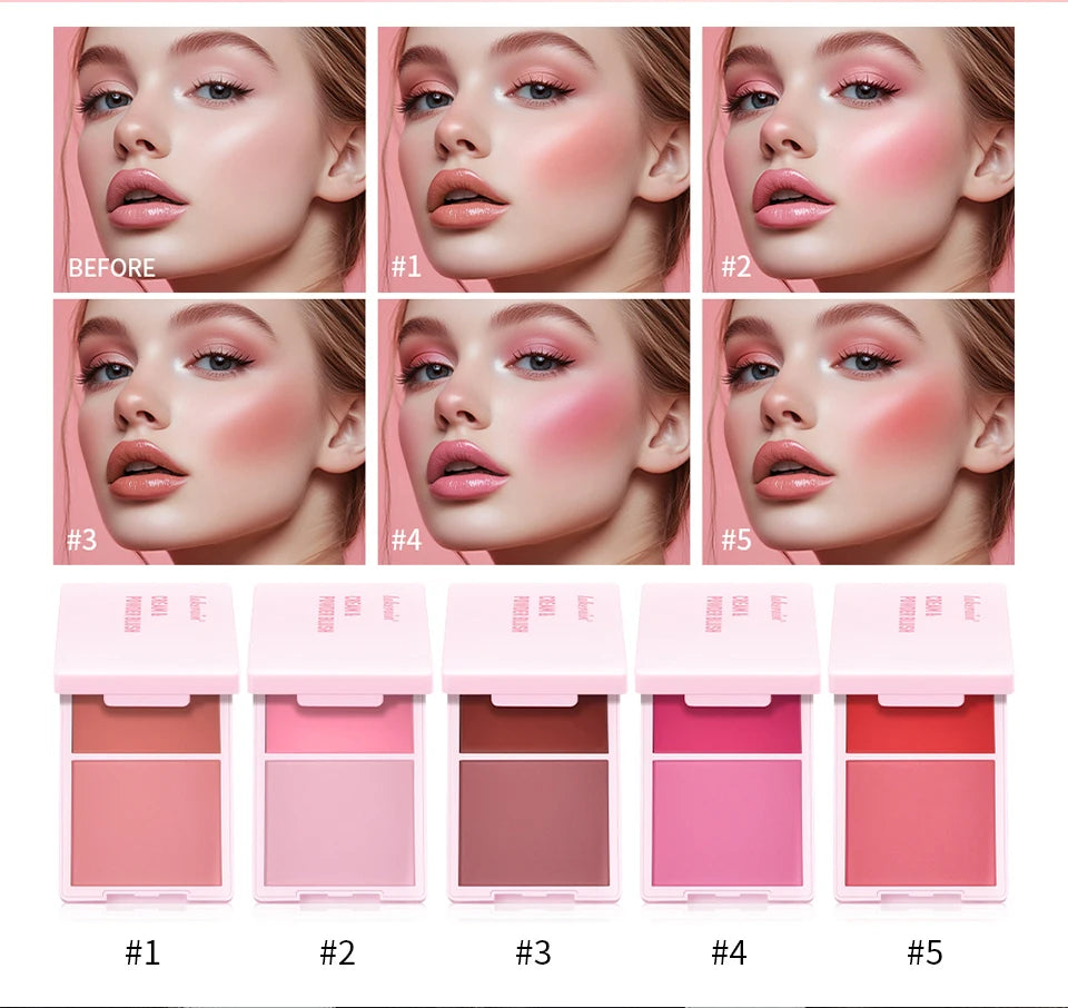 2-in-1 Cream and Powder Blush Palette