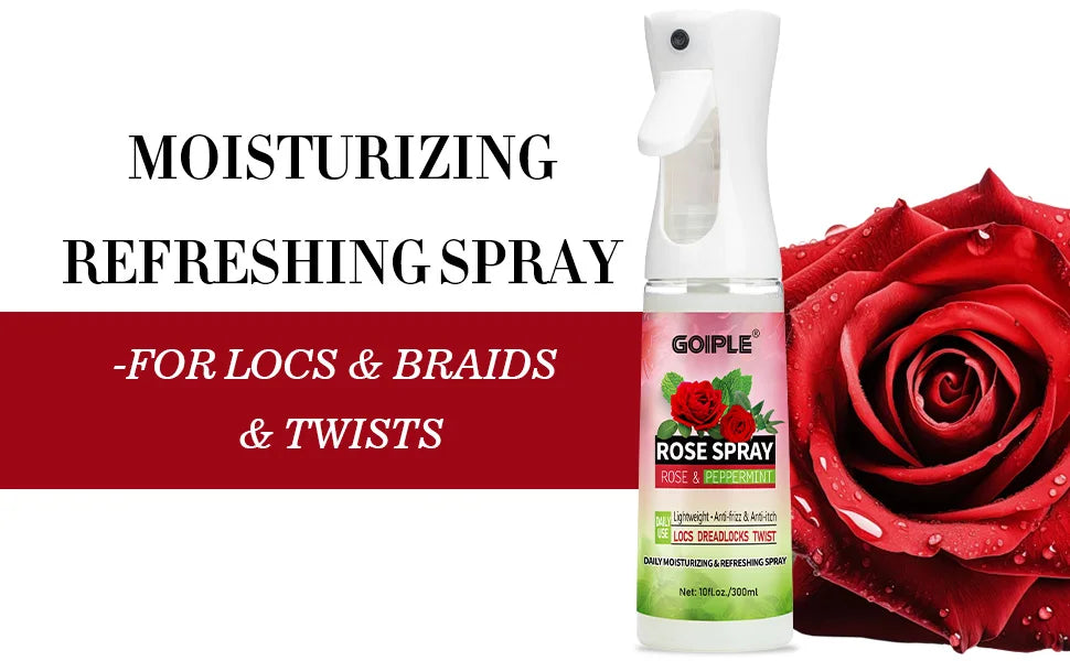 Goiple Rose Peppermint Hair Spray Anti Frizz Scalp Treatment for Locs