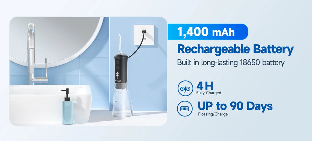 Portable Sonic Toothbrush and Water Flosser Oral Care Set