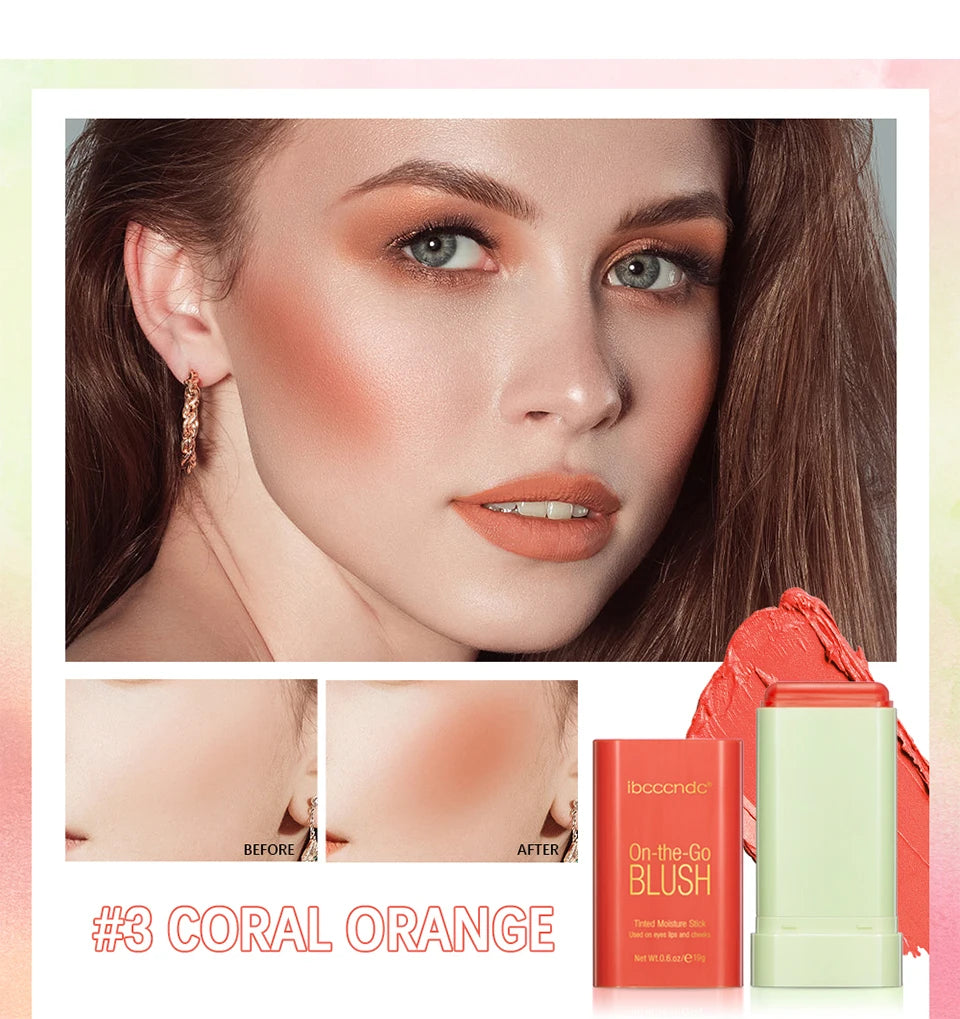Tinted Moisturizing Blush Stick for Cheeks and Lips