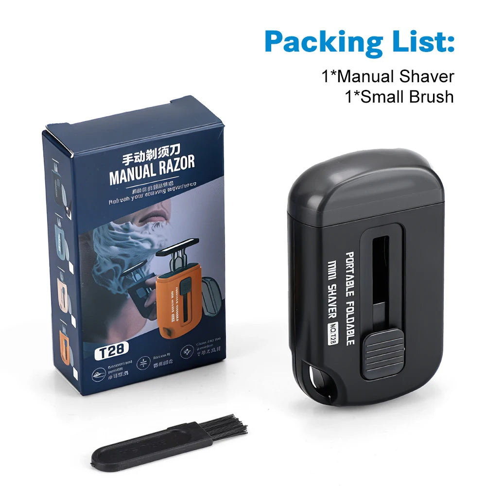 Portable Retractable Manual Shaver for Travel