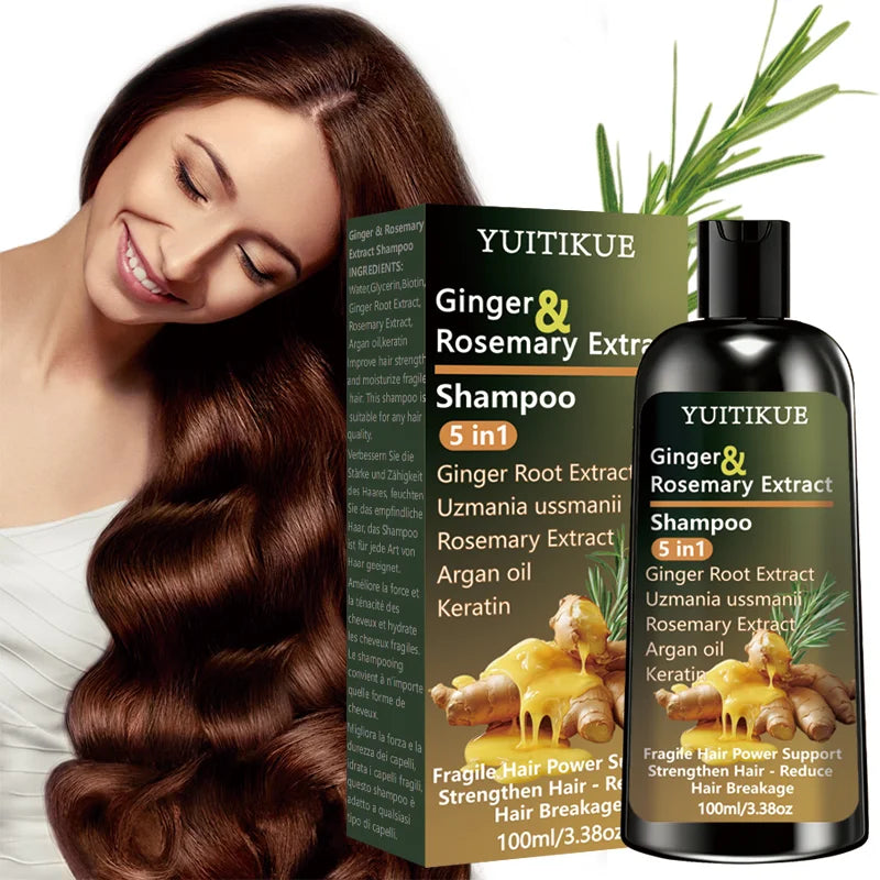 Ginger and Rosemary 5 in 1 Hair Strengthening Shampoo 100ml