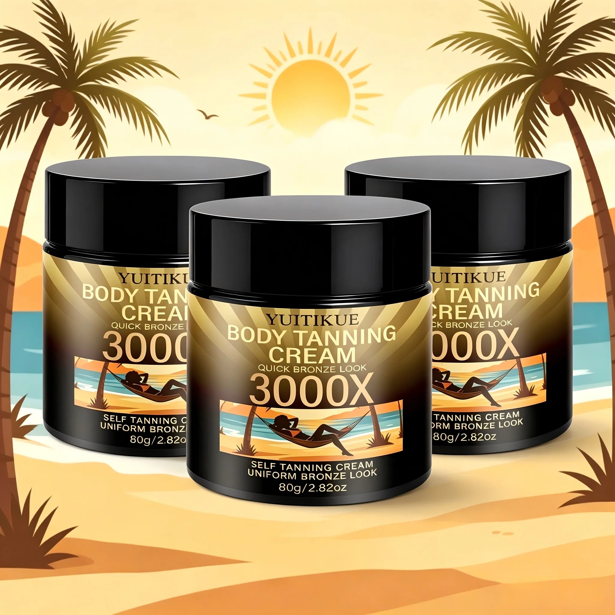 YUITIKUE 3000X Body Tanning Cream Self Tanner Bronzer 80g - 19