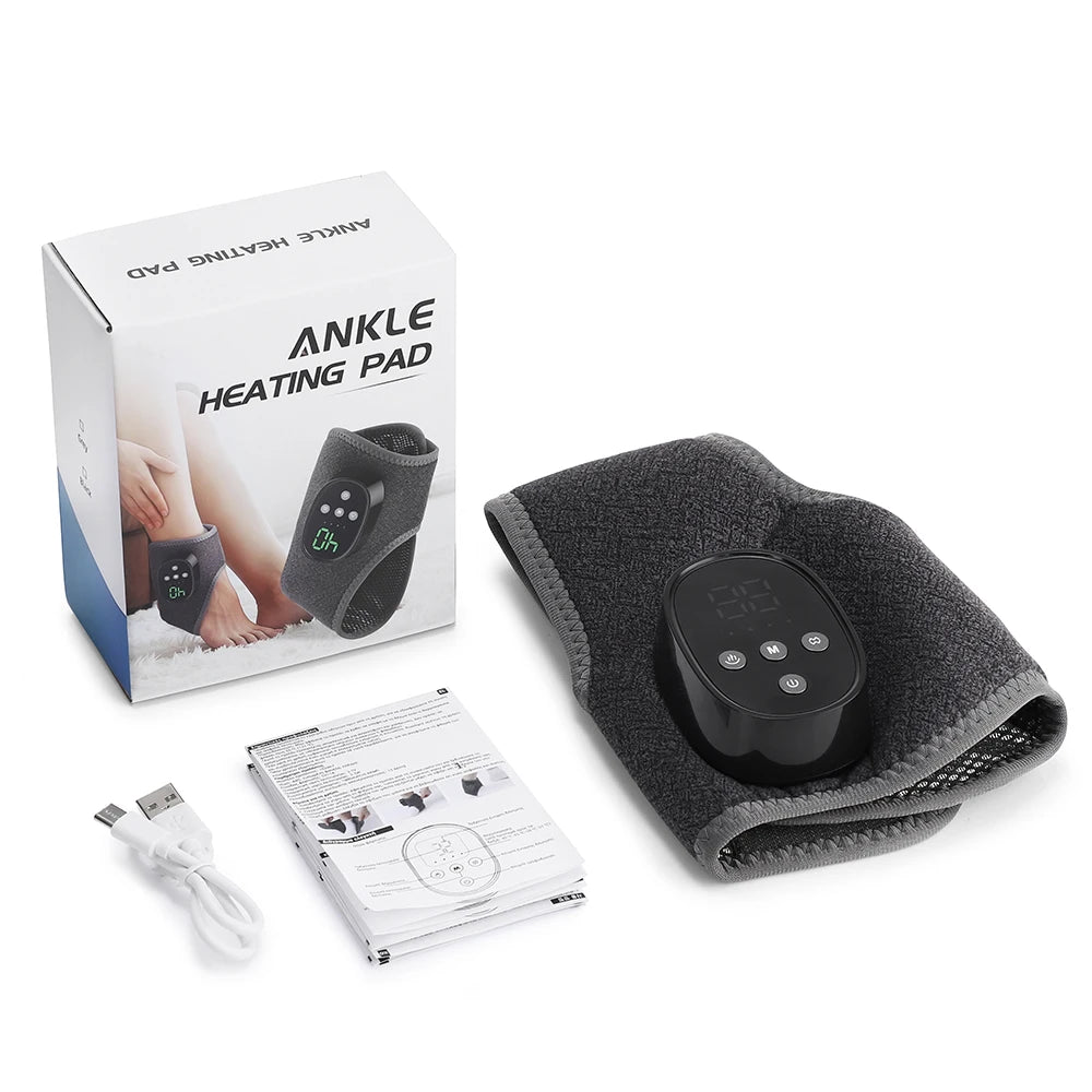 Wireless Heated Ankle Massager for Pain Relief and Relaxation