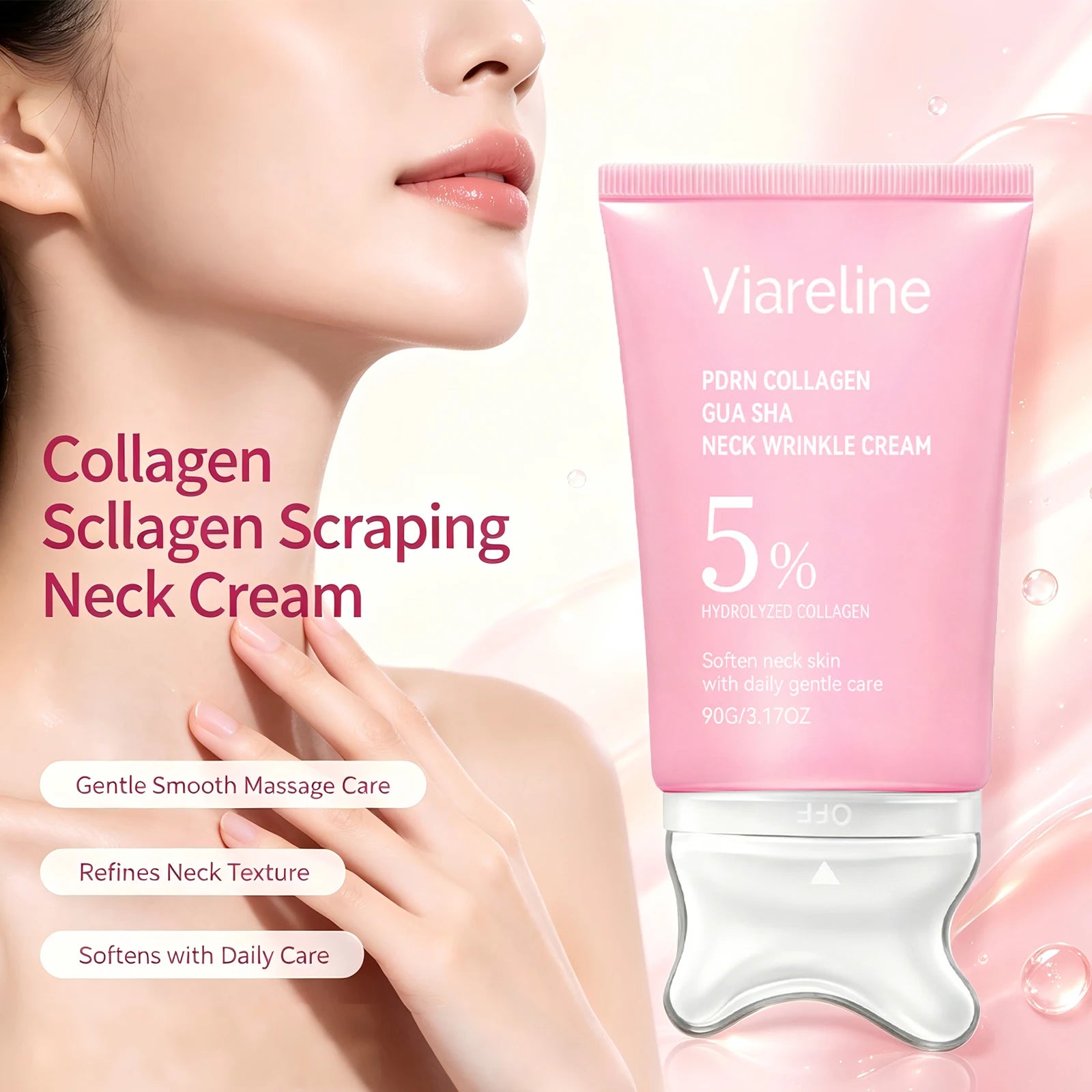 Collagen Firming Neck Cream with Gua Sha Massager - 6