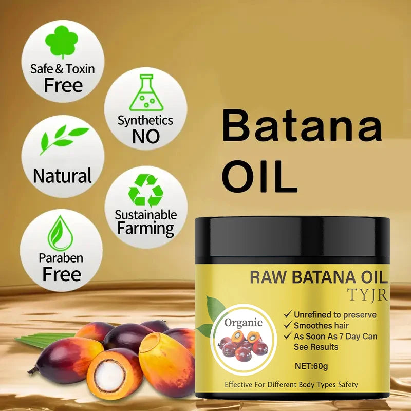 Raw Batana Oil Hair Mask for Repair and Scalp Nourishment 60g