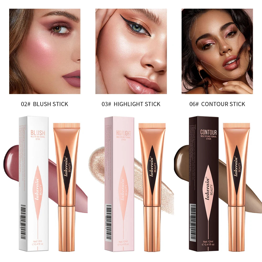 Liquid Face Contour and Highlighter Wand with Cushion Applicator