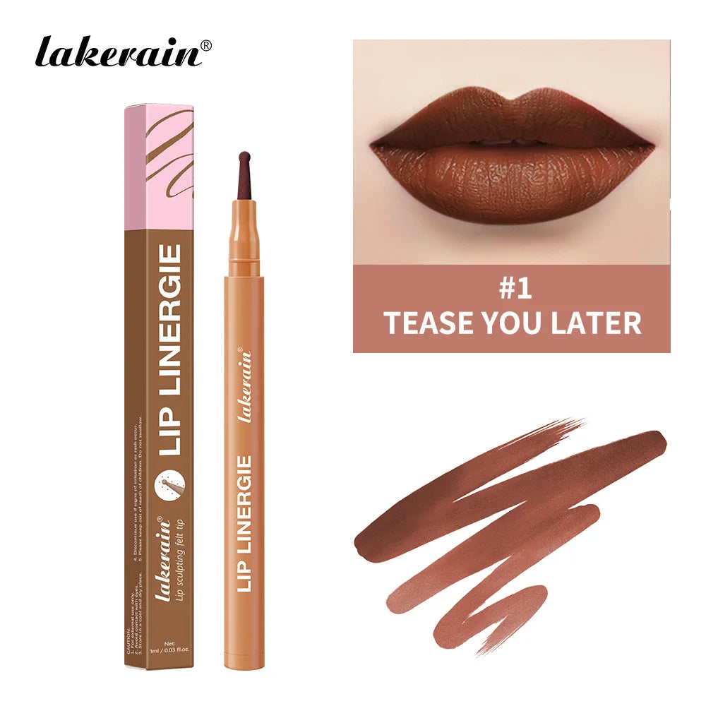 Long-Lasting Waterproof Ballpoint Felt Tip Lip Liner