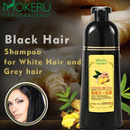 Natural Ginger Herbal Hair Dye Shampoo 500ml for Gray Hair Coverage