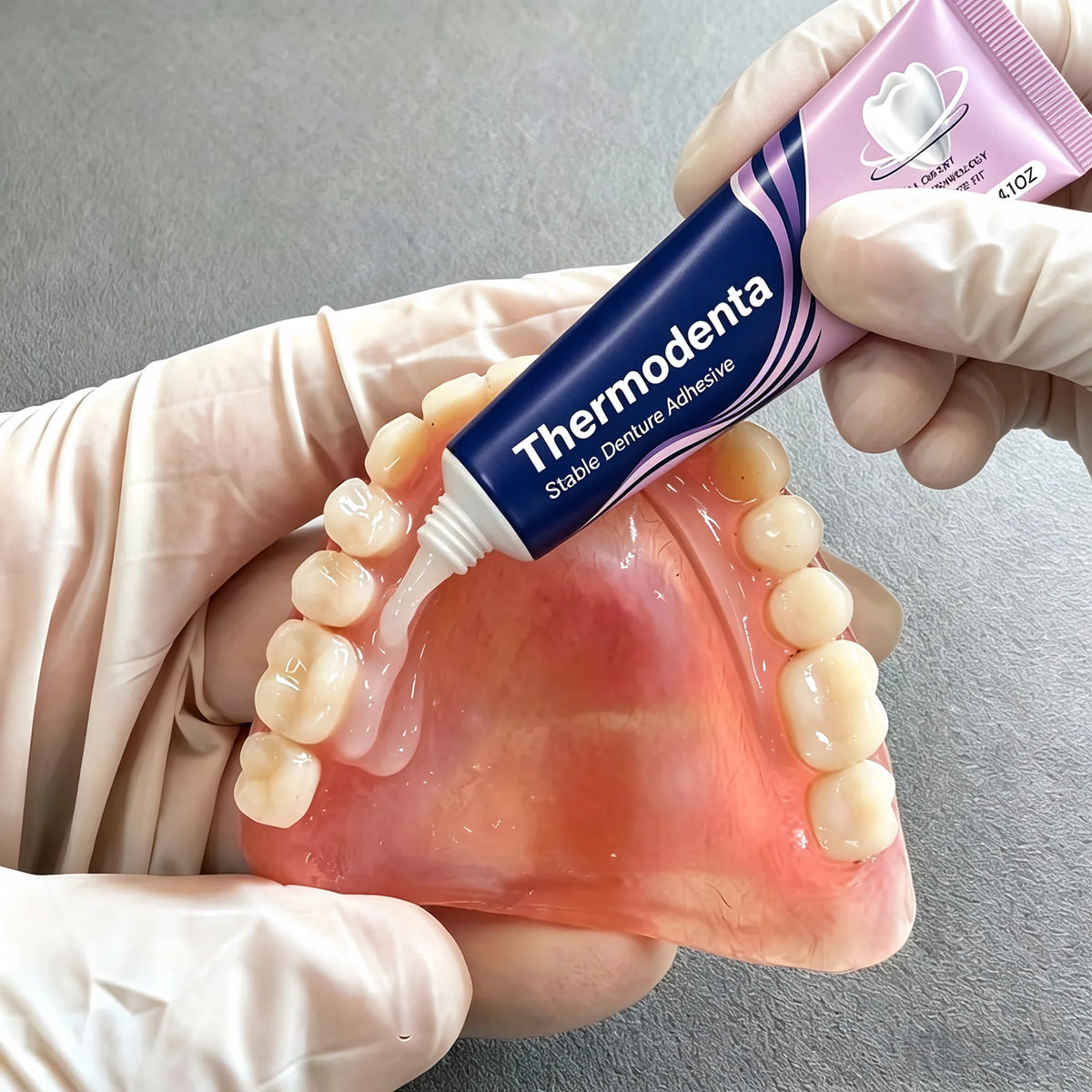 Thermoplastic Denture Adhesive Gel for Comfortable Secure Fit