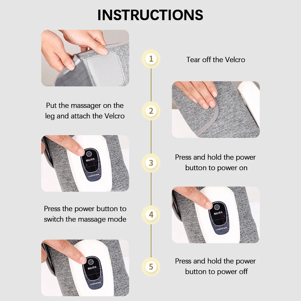 Wireless Air Compression Calf Massager for Leg Pain Relief - 6