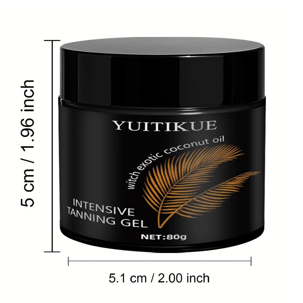 YUITIKUE Intensive Tanning Gel Coconut Oil Natural Bronzer 80g