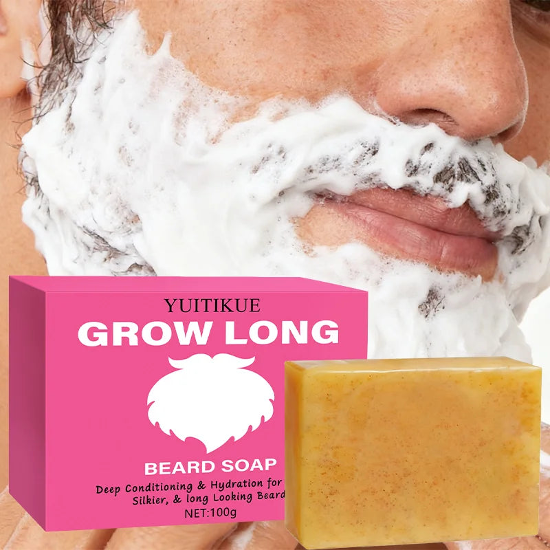 YUITIKUE Beard Growth Soap 100g Deep Cleansing and Conditioning Bar