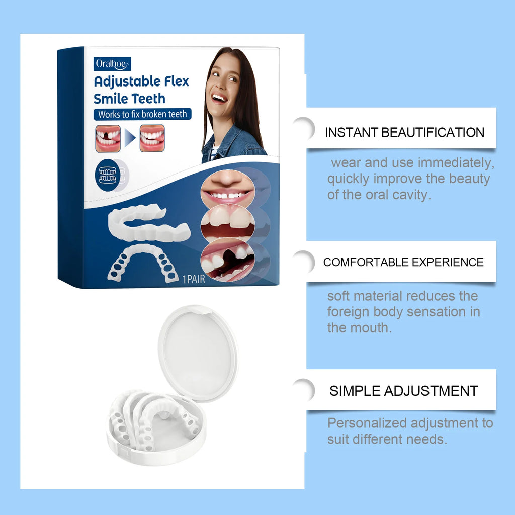Adjustable Snap-On Smile Veneers for Missing Teeth
