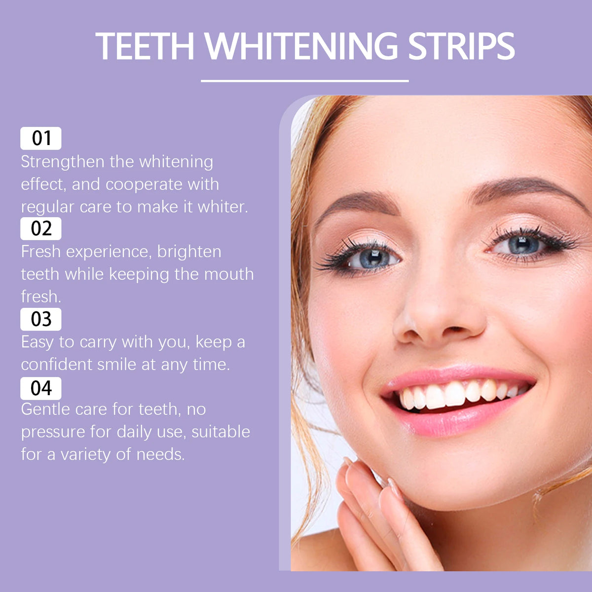 Peroxide-Free Teeth Whitening Strips for Sensitive Teeth