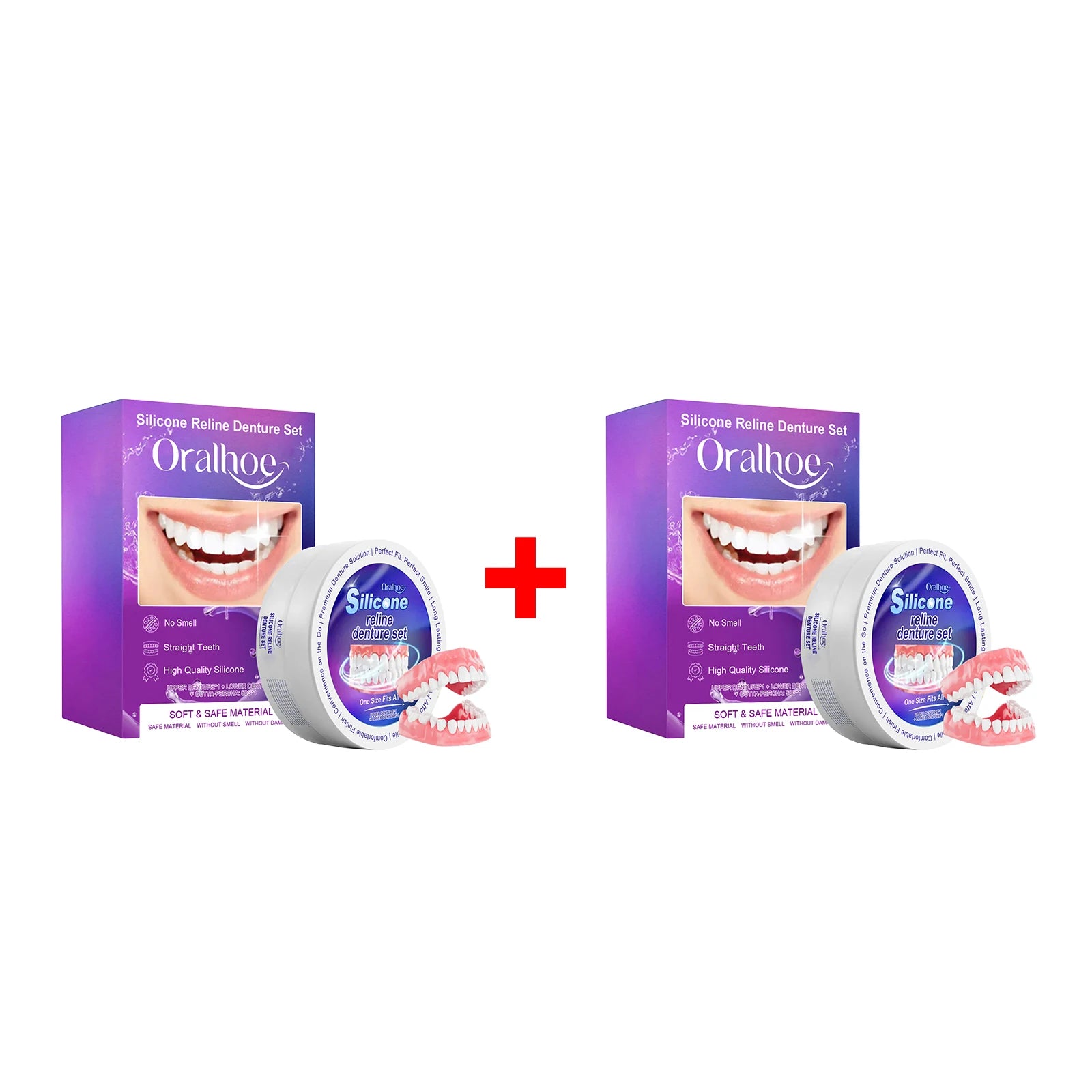 Silicone Reline Denture Set for Comfortable Fit - 18