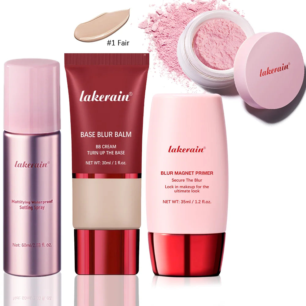 4-Piece Long-Lasting Matte Face Makeup Set - 32