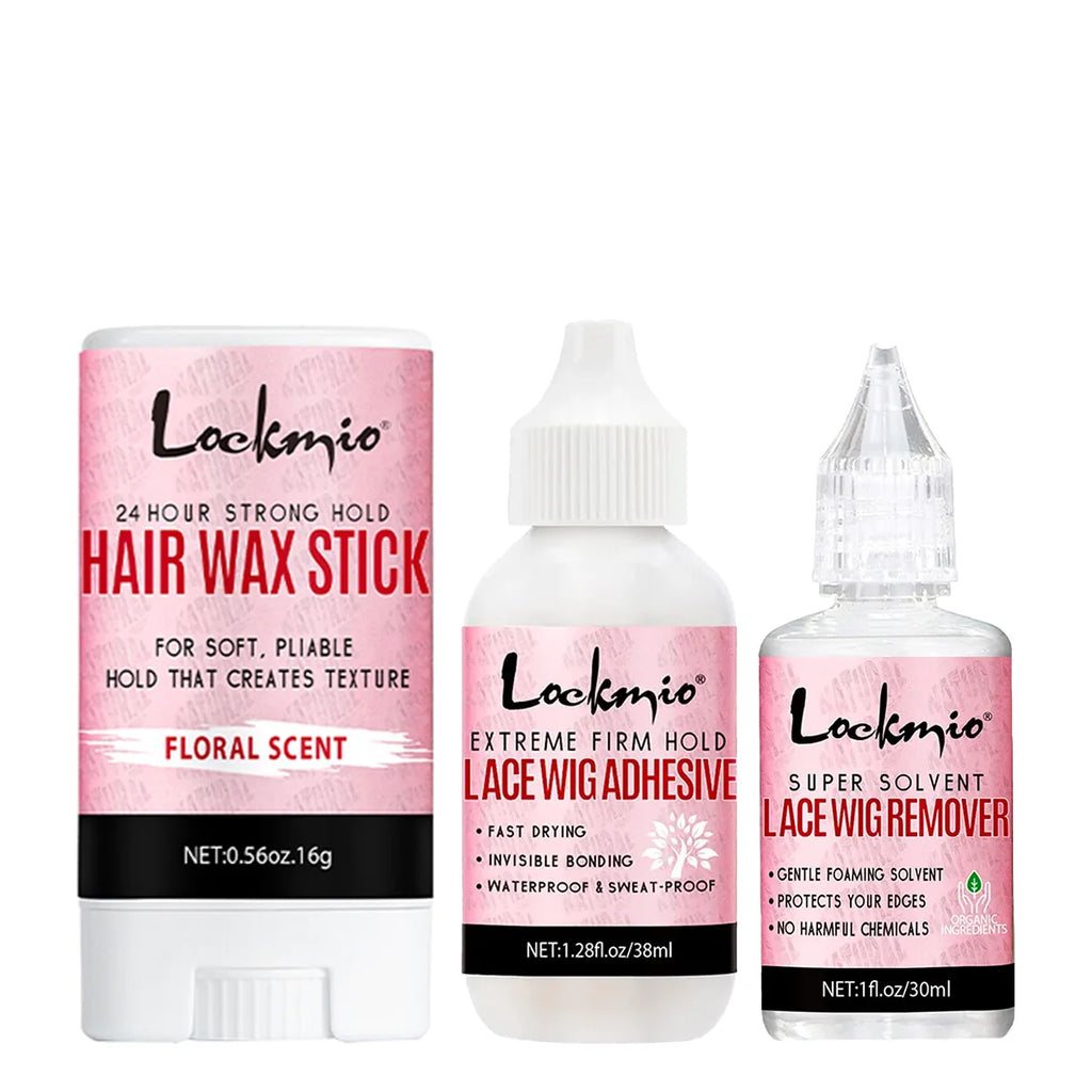 Lockmio Hair Wax Stick and Lace Wig Adhesive Remover Kit