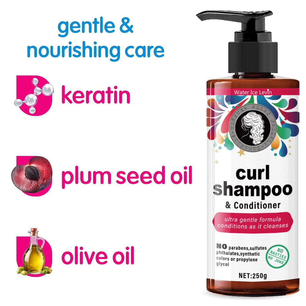 250g Curly Hair Shampoo and Conditioner Rose Scented
