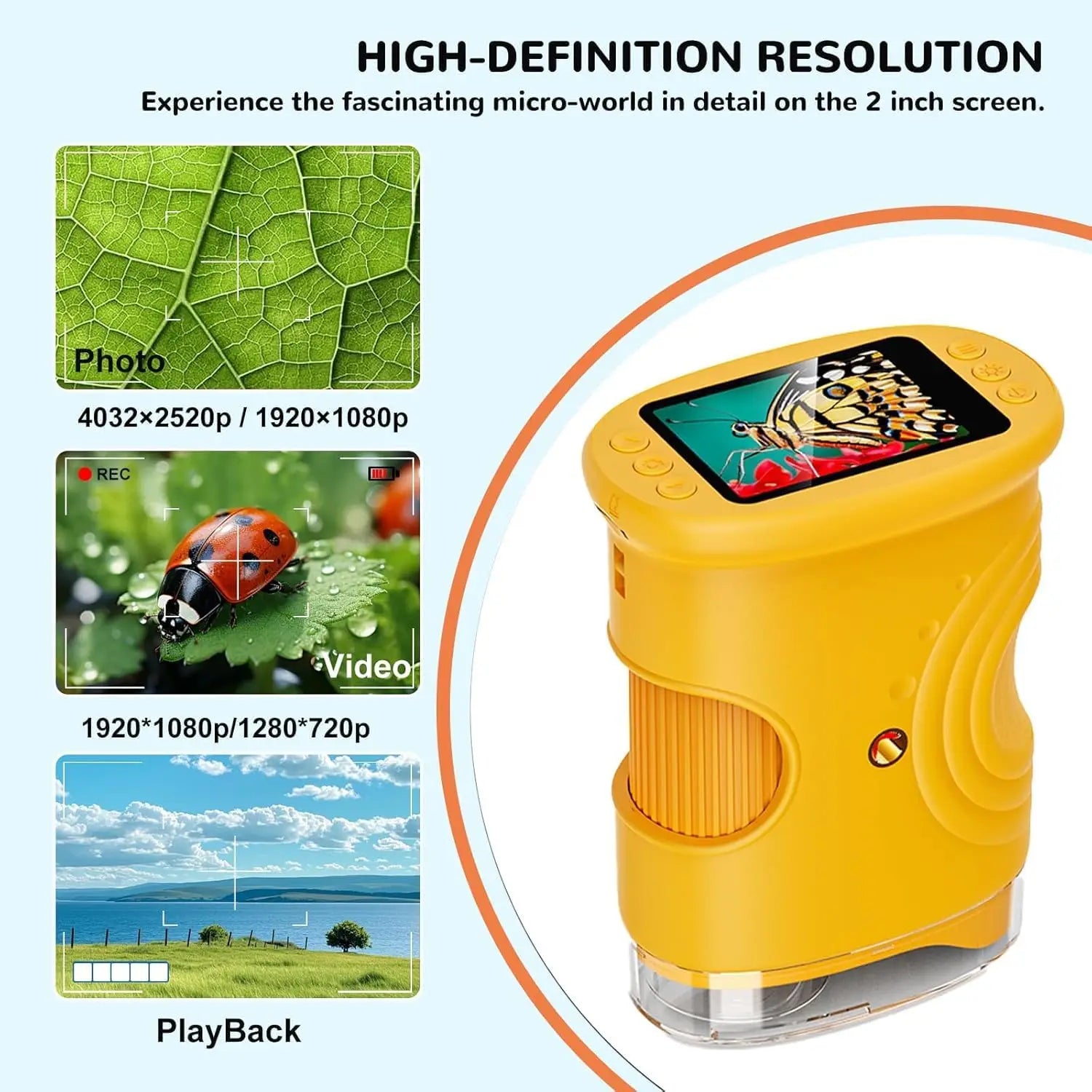 Portable Handheld Digital Microscope for Kids - 3