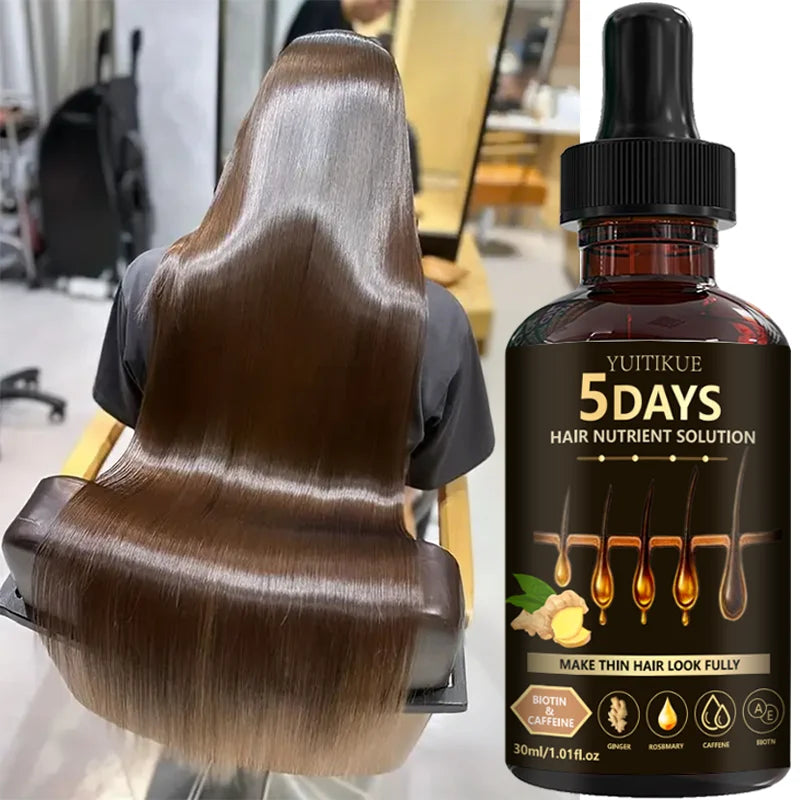 YUITIKUE Hair Nutrient Serum 30ml Ginger Biotin Rosemary Caffeine - 8