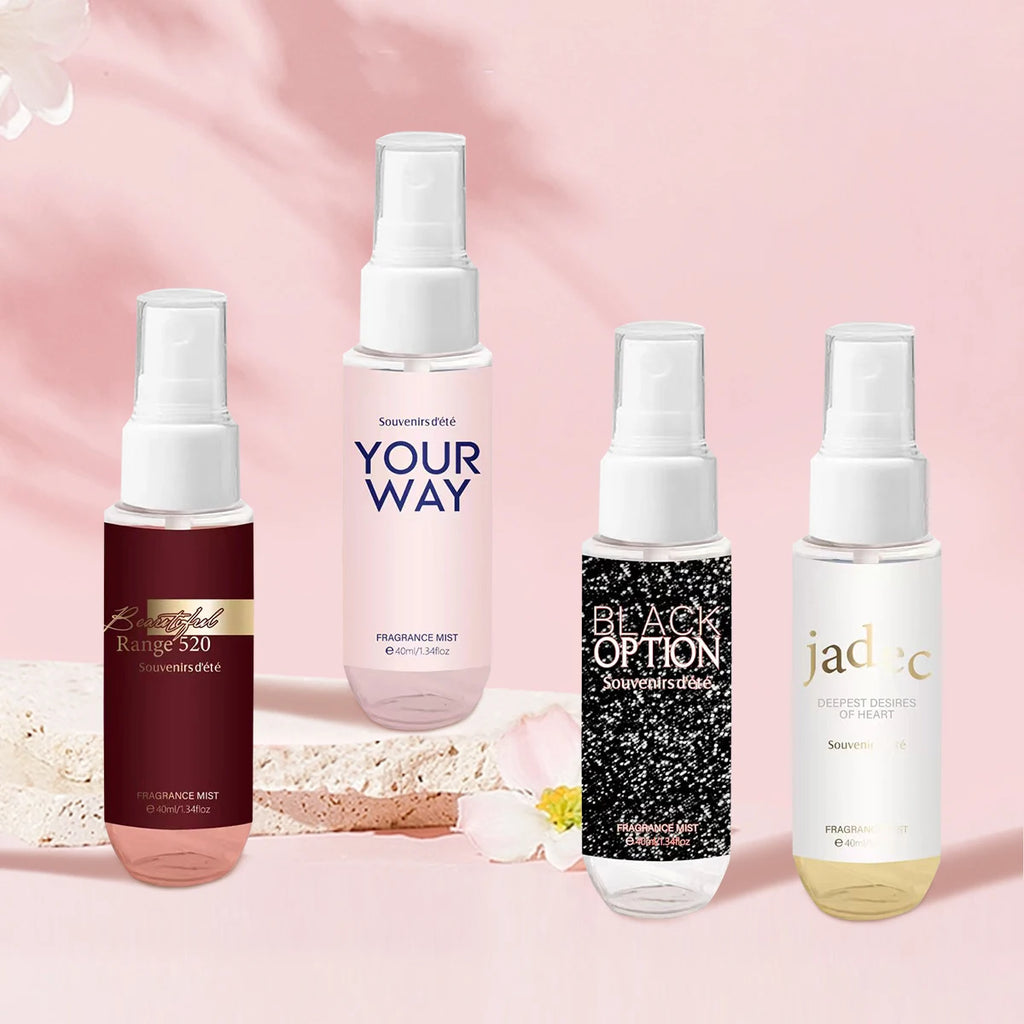 4 Piece Floral Fragrance Mist Set Unisex Long Lasting Perfume Spray