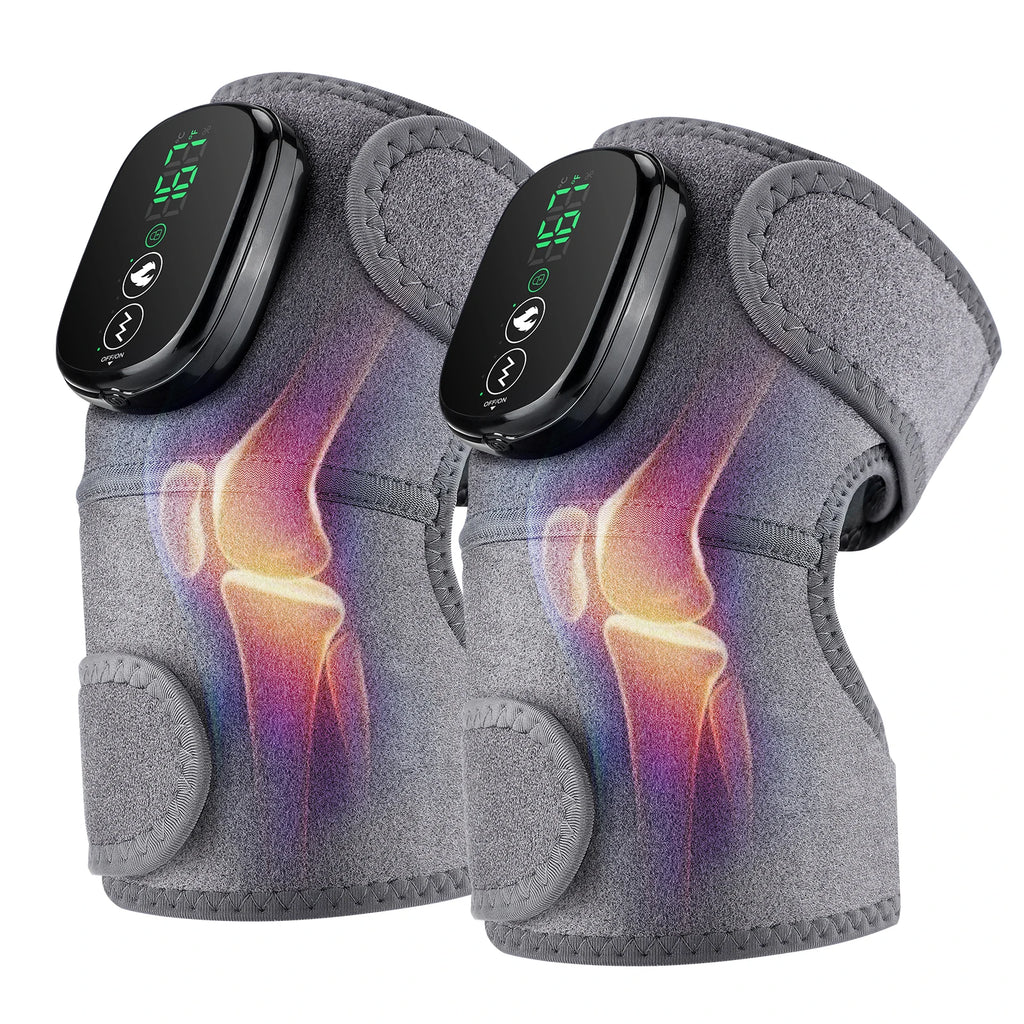 Cordless Heated Knee Massager with Vibration Therapy