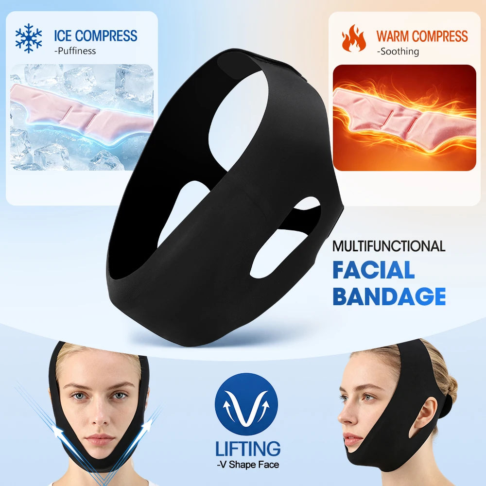 Hot and Cold Facial Compression Wrap for Chin and Jaw