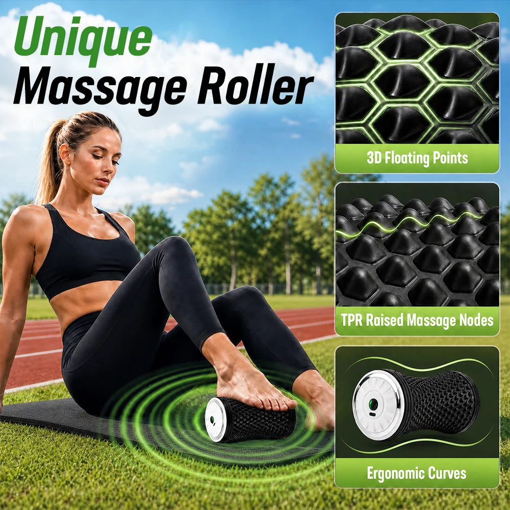 Electric Vibrating Muscle Massage Roller for Deep Tissue Recovery