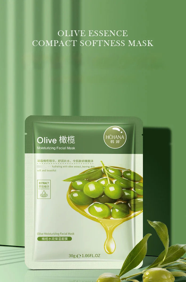 Olive Moisturizing Facial Mask 5 Pack Hydrating Skin Care Treatment