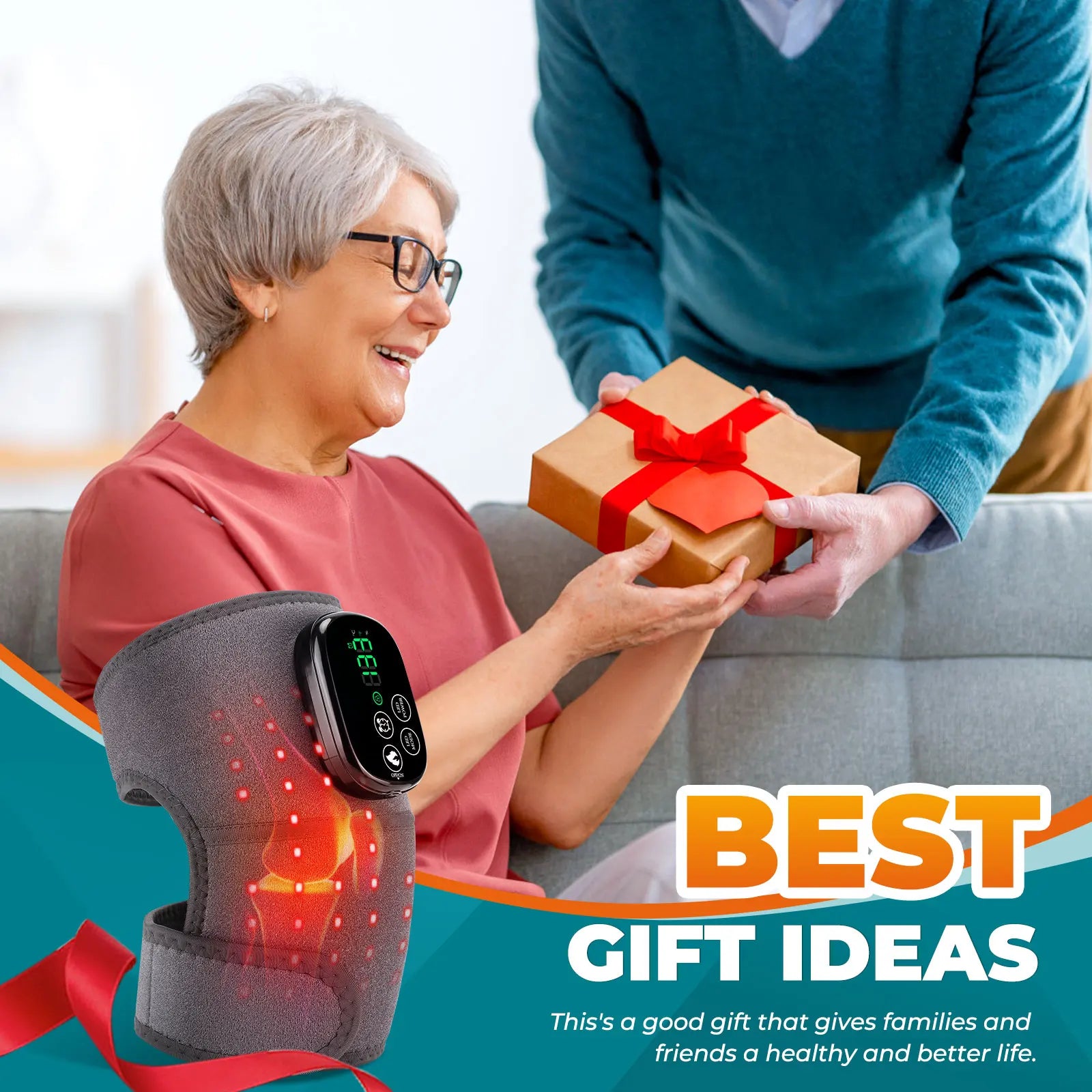 Cordless Heated Knee and Joint Massage Wrap - 14