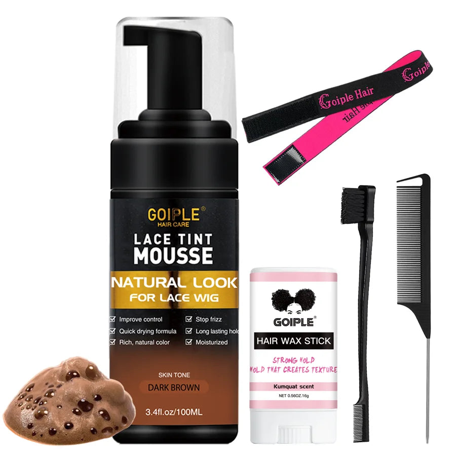 Lace Tint Mousse and Hair Wax Stick Wig Installation Kit