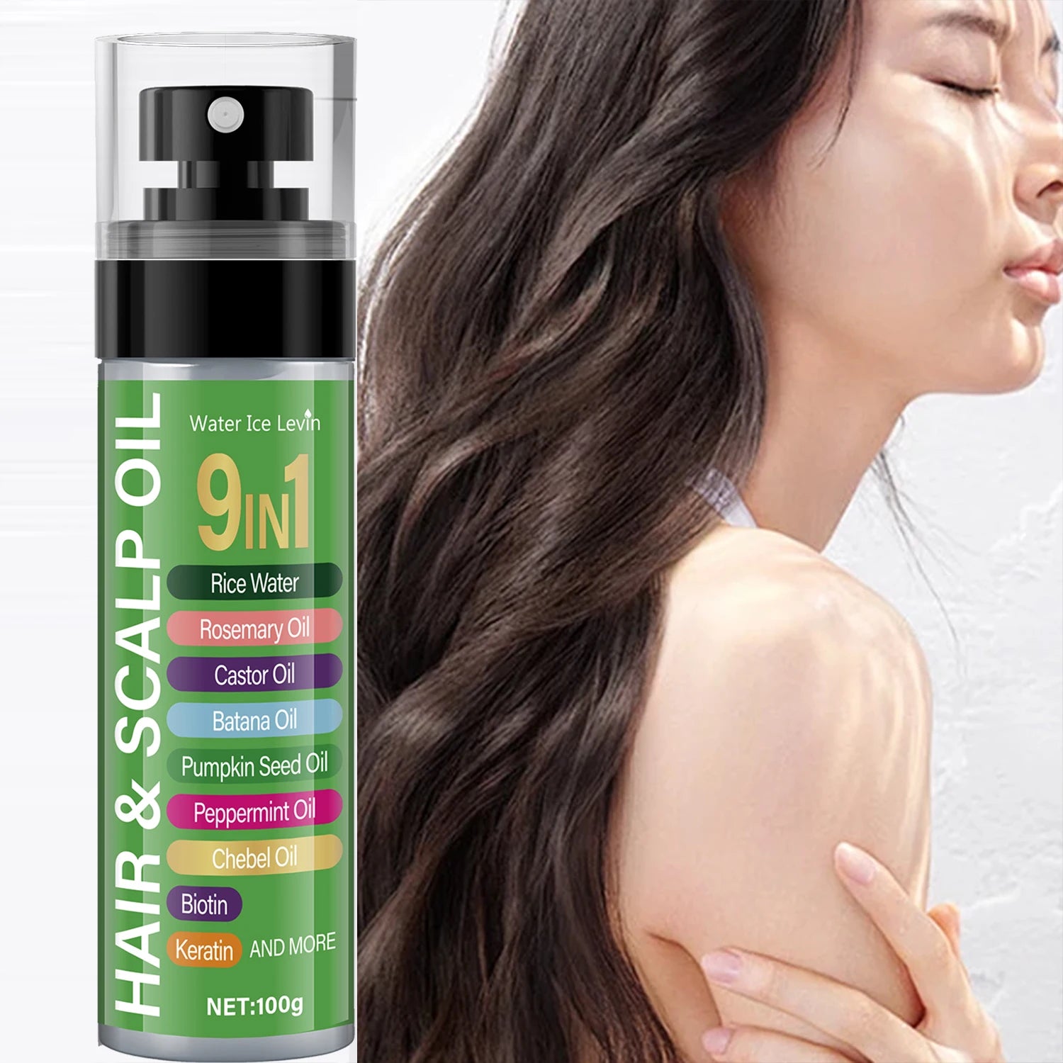 9-in-1 Rice Water and Keratin Hair and Scalp Nourishing Oil 100g