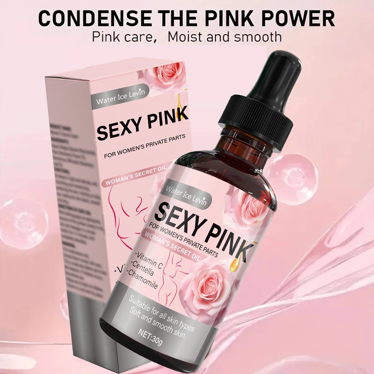 Sexy Pink Intimate Moisturizing Oil Rose Rosemary Body Care Cream - 2