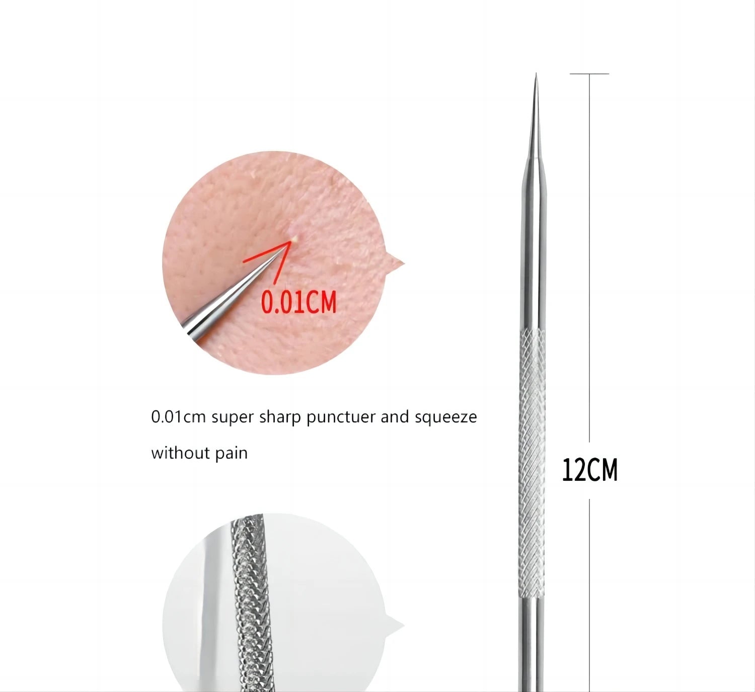 Professional Stainless Steel Blackhead and Pimple Extractor Tool Kit - 16