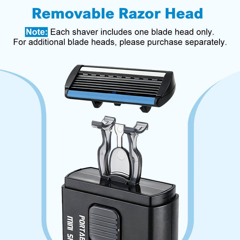 Portable Retractable Manual Shaver for Travel