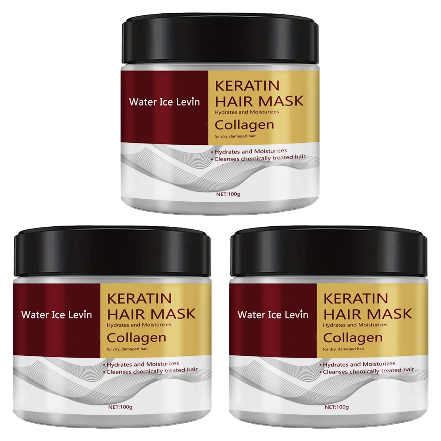 Collagen Keratin Hair Mask Moisturizing Conditioner for Damaged Hair 100g - 10