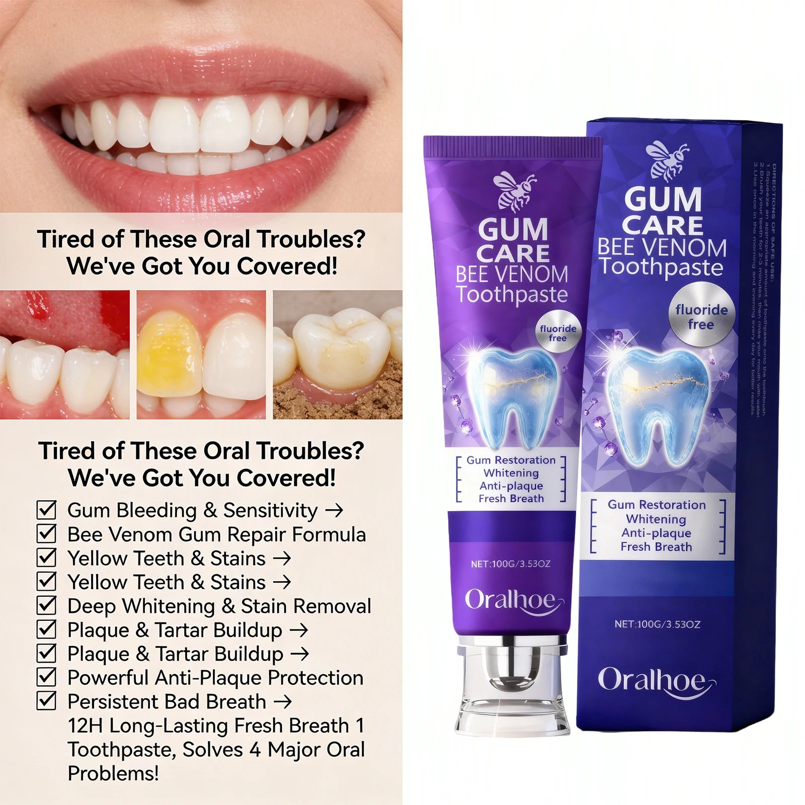 Bee Venom Gum Care Whitening Toothpaste - 5