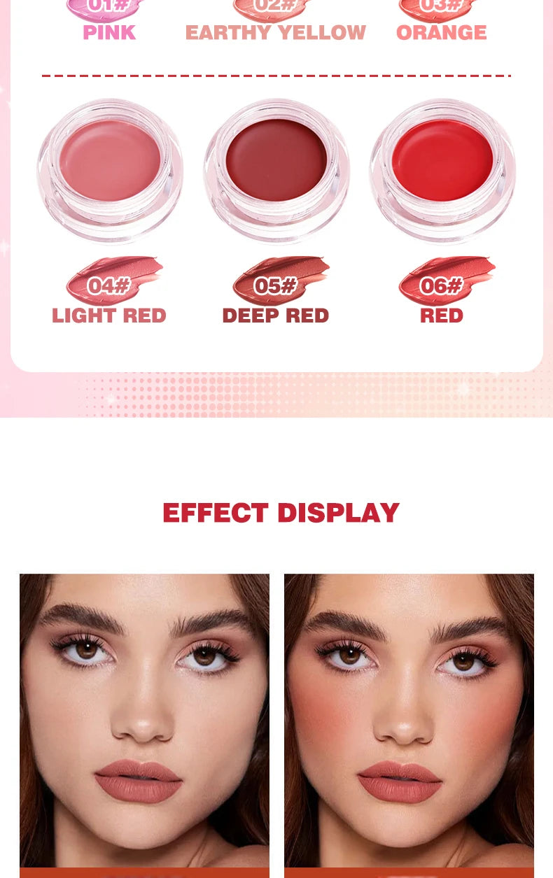 Waterproof Powder Blusher Natural Long Lasting Face Blush