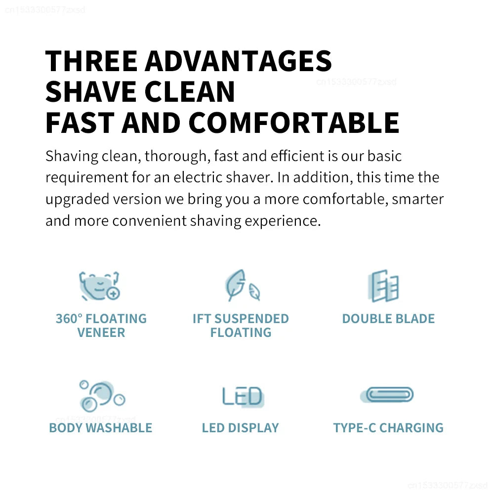 Xiaomi Mijia S500 Electric Shaver Rotary Razor Waterproof Beard Trimmer - 8