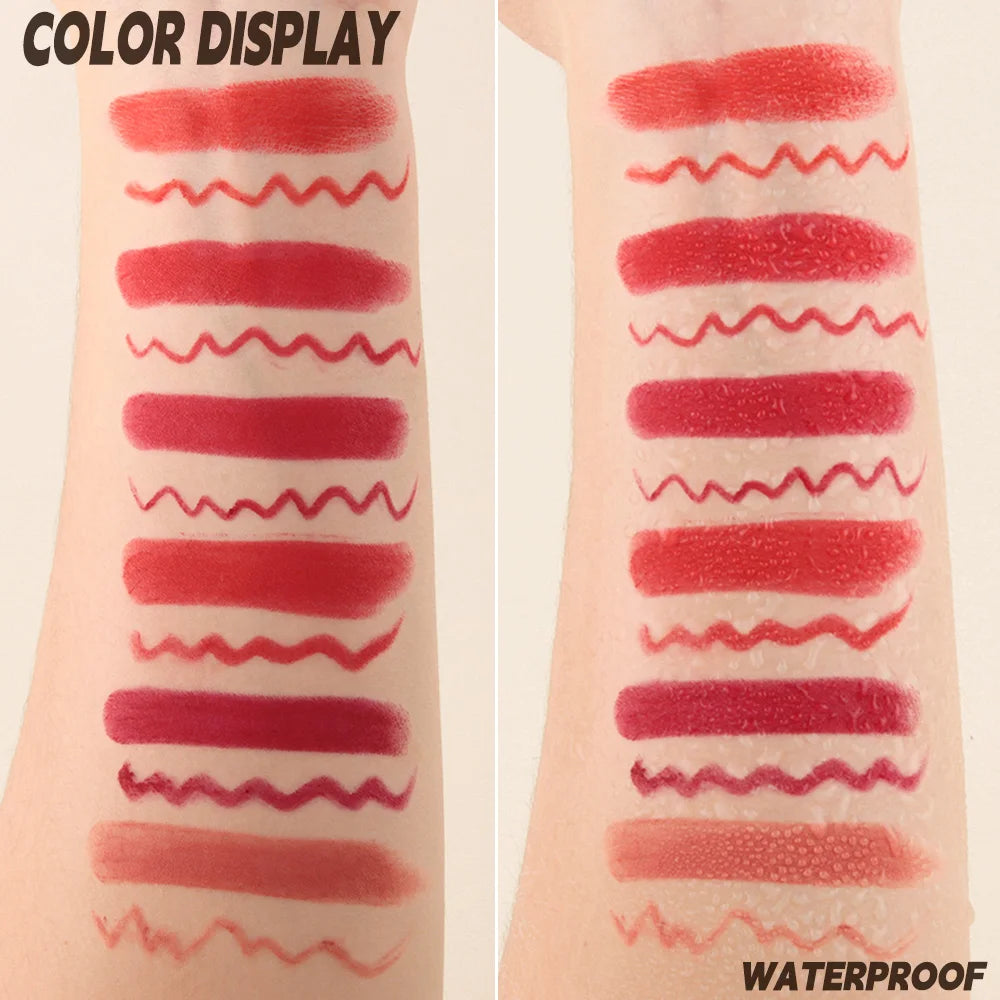 QICIY Dual Ended Lipstick and Lip Liner Long Lasting Waterproof Makeup