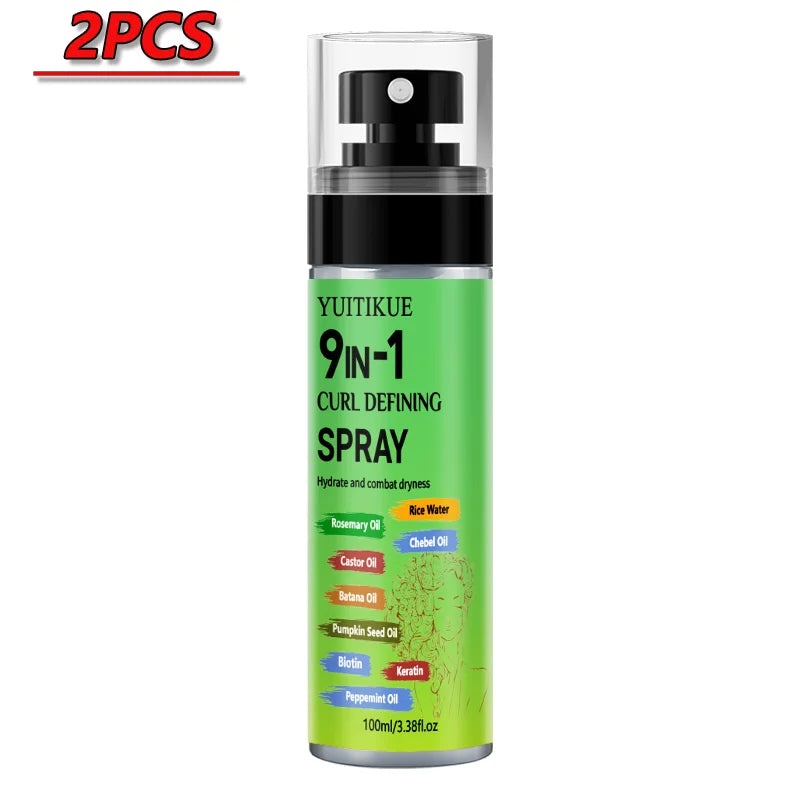 9 in 1 Curl Defining Hair Care Spray with Rosemary and Rice Water 100ml - 17